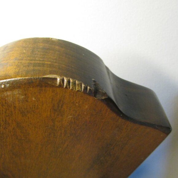 Rustic Vintage Wood Bookends: 70's Era, Hand Crafted Folk Art, Bookshelf Must - Picture 5 of 8